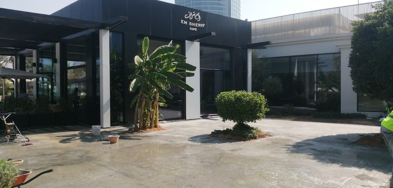 Em Sherif Café — during concrete casting